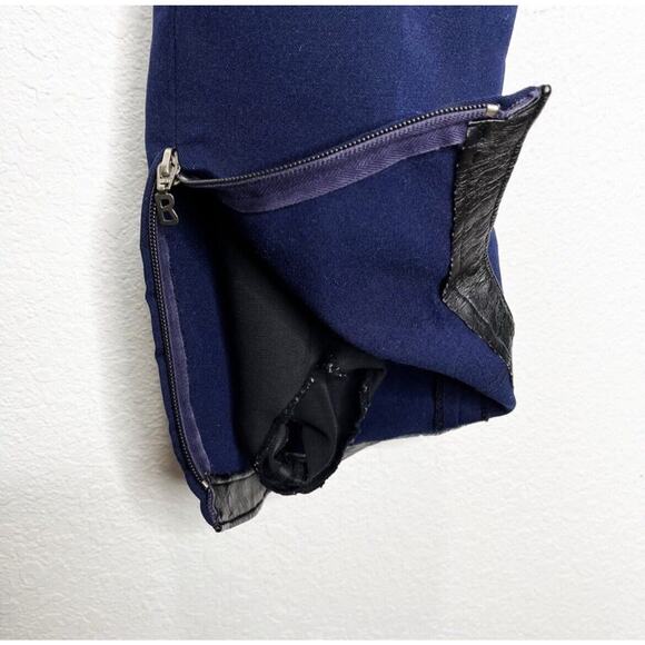 Vintage Bogner Stirrup Ski Wool Winter Pants in Navy Blue 10 Apres Snow - Picture 5 of 14